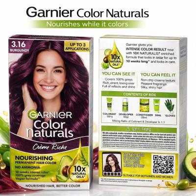 GARNIER COLOR NATURAL BURGUNDY PARMANENT HAIR COLOR